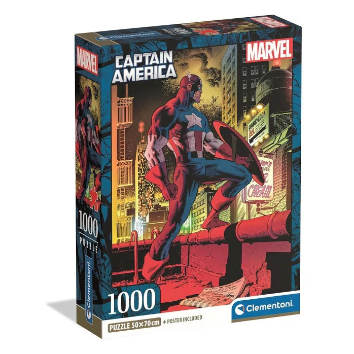 Puzzle compact 1000 pièces Avengers Captain America Clementoni