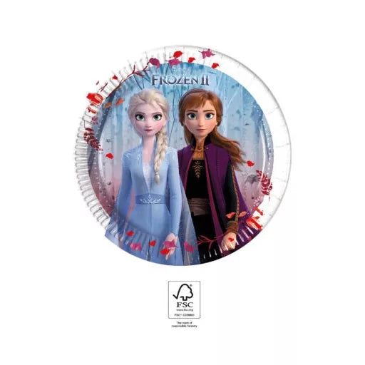 Lot de 8 assiettes en papier reine des neiges 20cm