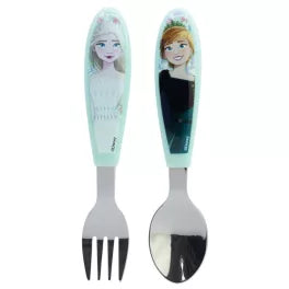 Lot de 2 couverts en métal reine des neiges