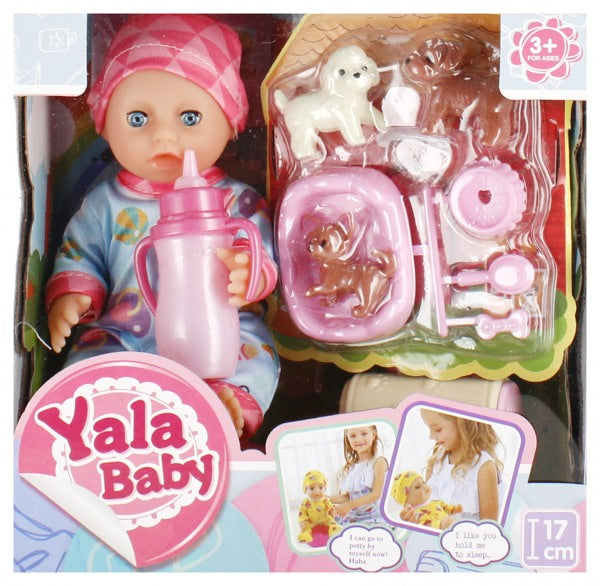 poupée bébé 17cm + accessoires