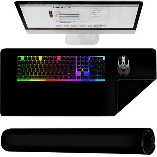 Tapis pour clavier et souris d'ordinateur noir