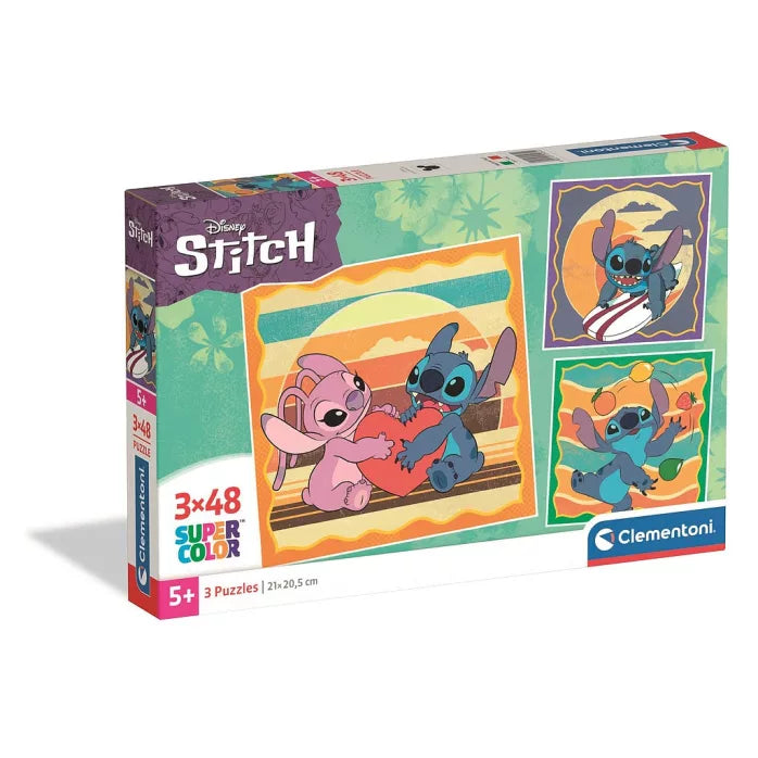 Puzzle 3×48 pièces stitch