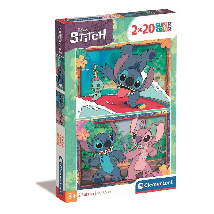 Puzzle 2x20 pièces stitch