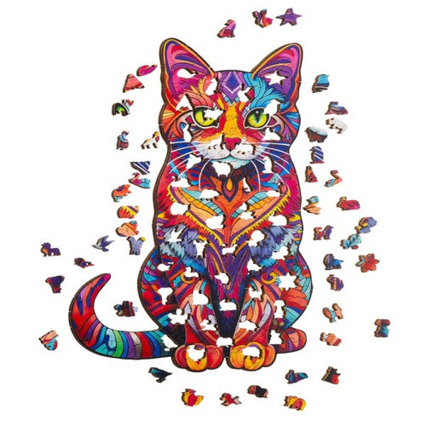 PUZZLE CHAT EN BOIS