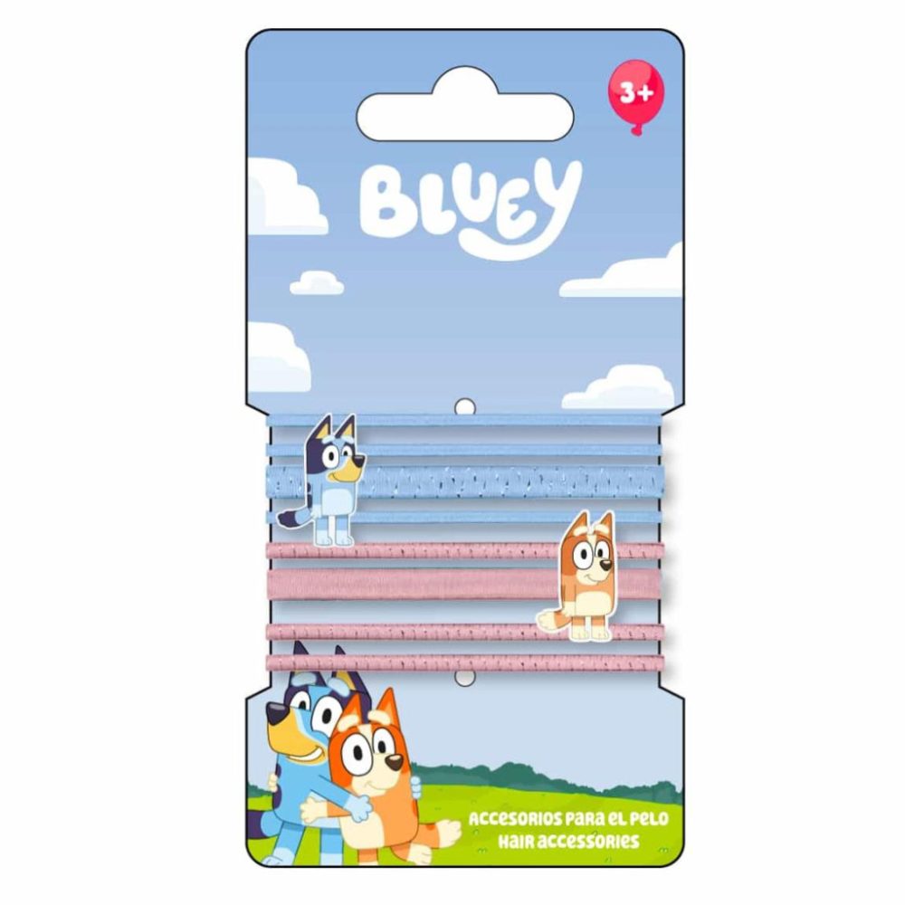 Ensemble de 8 élastiques à cheveux Bluey