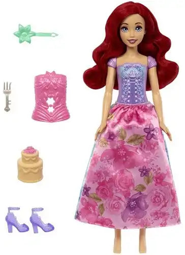 Figurine Disney Princess Spin & Reveal Pop avec 11 surprises + 5 accessoires + 5 autocollants Arielle 10 x 31,5 cm