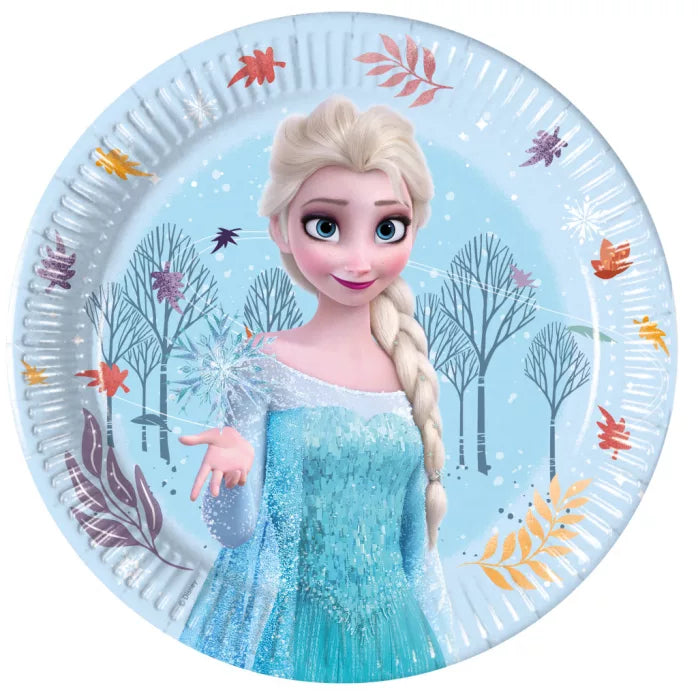 Lot de 8 assiettes en papier reine des neiges 20cm