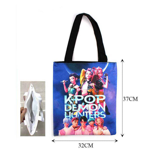 Sac fourre-tout imprimés graphiques Kpop Demon Hunters HUNTRIX