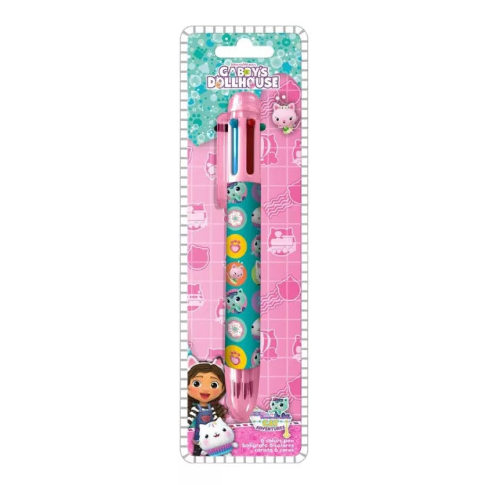 Stylo 6 couleurs Gabby chat