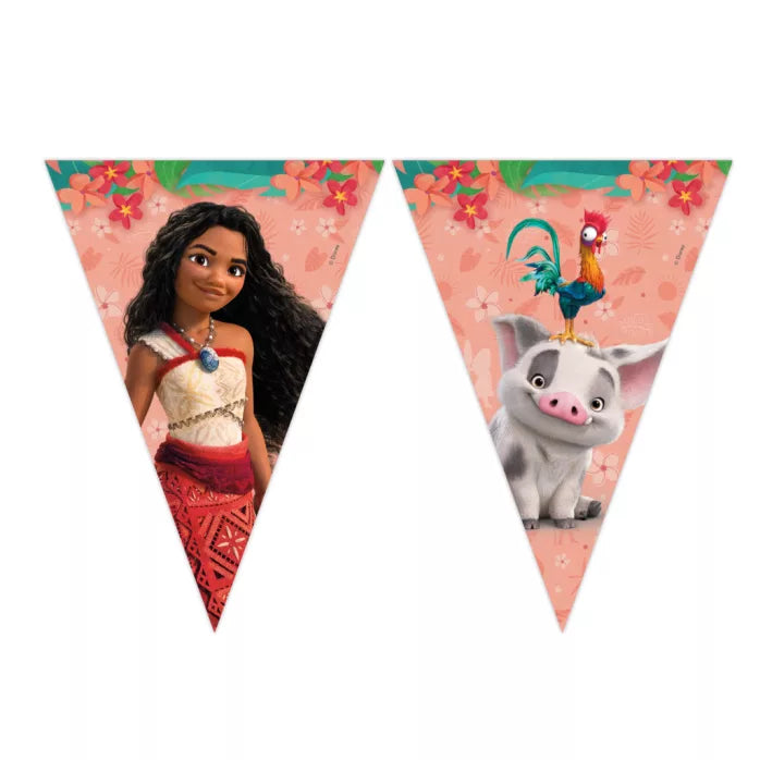 Guirlande papier anniversaire Vaiana 2,30m
