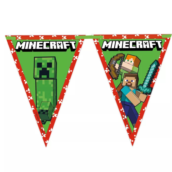 Guirlande anniversaire Minecraft