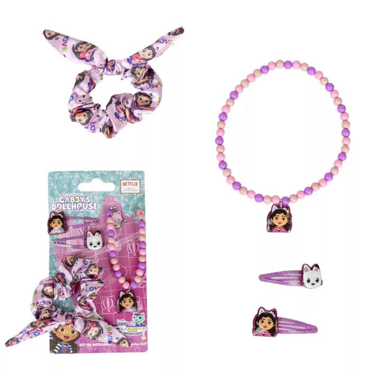 Ensemble collier et accessoire cheveux Gabby chat