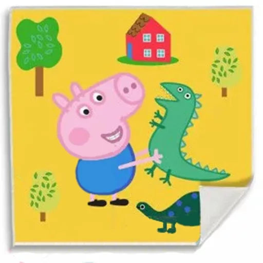 Serviette en coton visage et mains Peppa pig 30×30cm