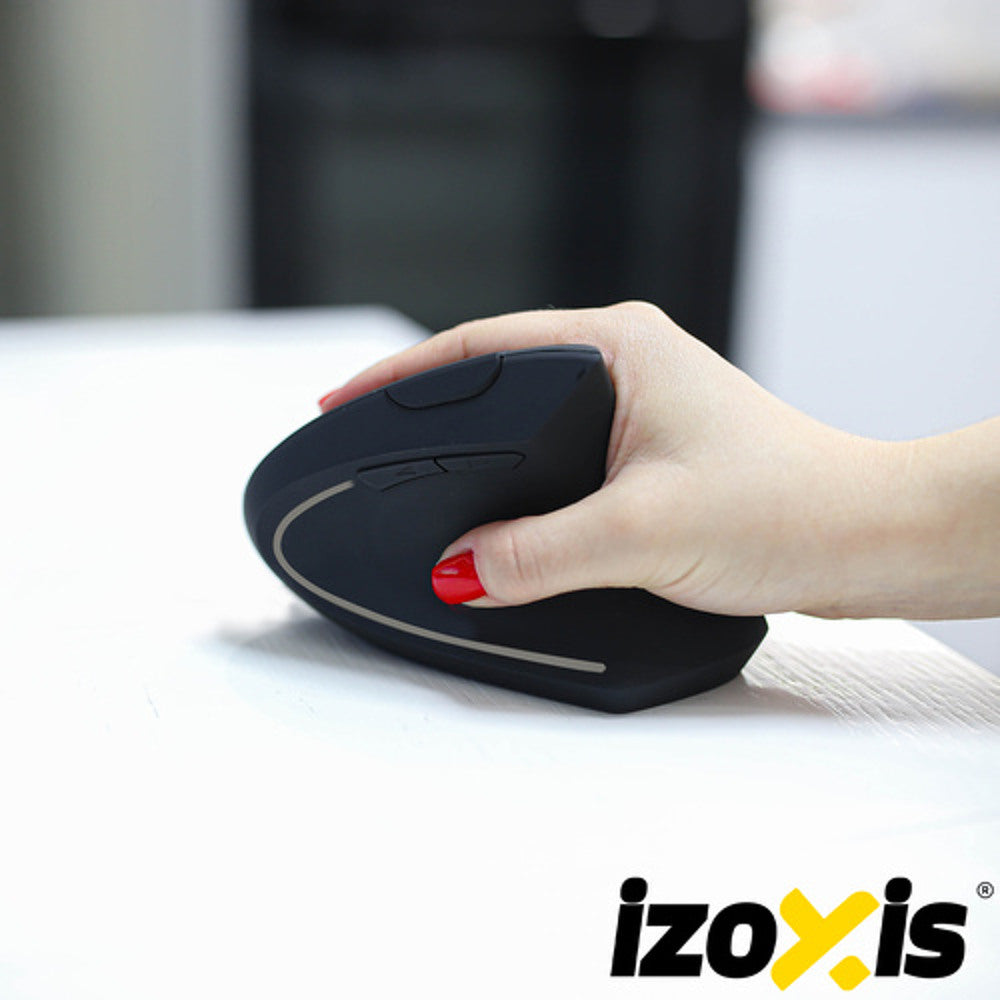 Souris sans fil, ergonomique, souris verticale pour ordinateur - universelle, USB 2,4 GHz IZOXIS