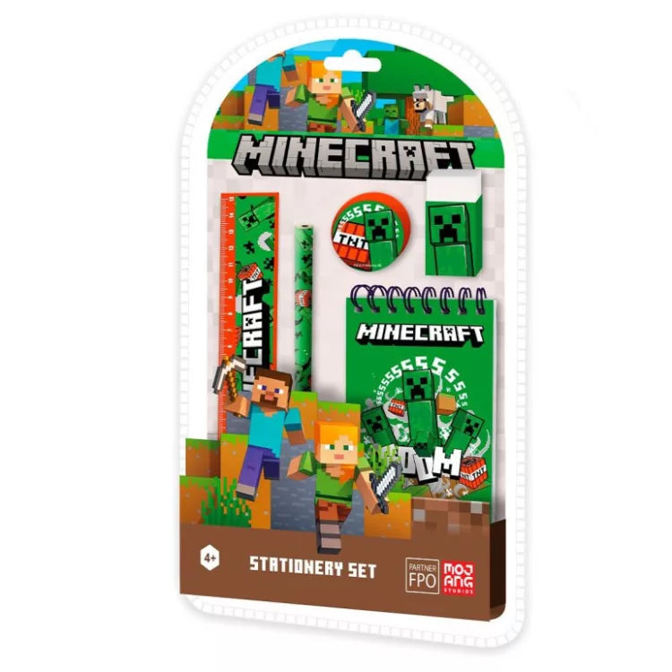 Set de papeterie minecraft