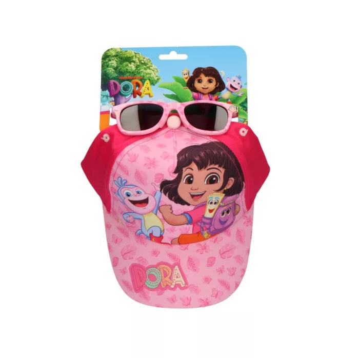 Ensemble lunettes de soleil et casquette Dora l'exploratrice