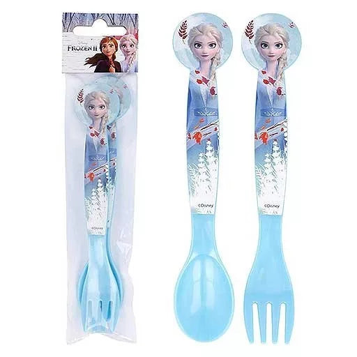 Couverts en plastique reine des neiges ×2