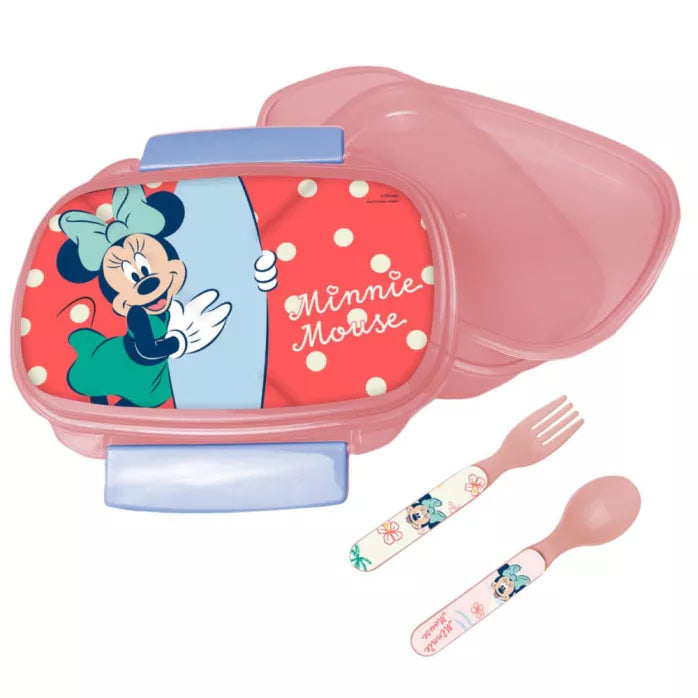 Boite sandwich + couverts Minnie