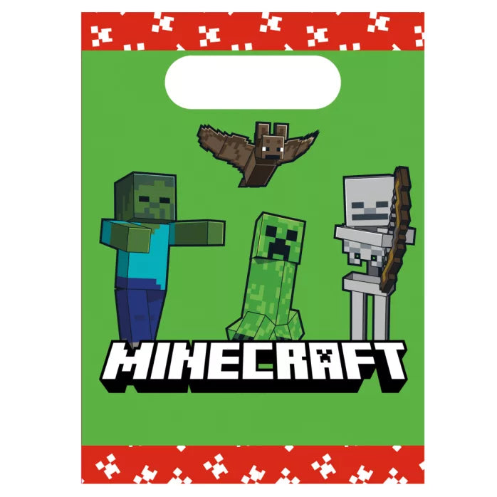 Lot de 4 sacs cadeaux Minecraft