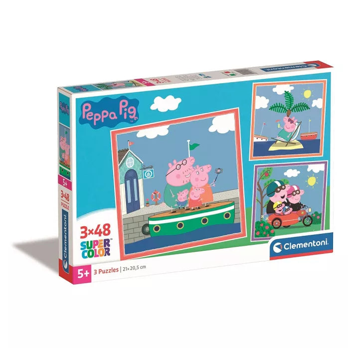 Puzzle Peppa pig 3×48 pièces