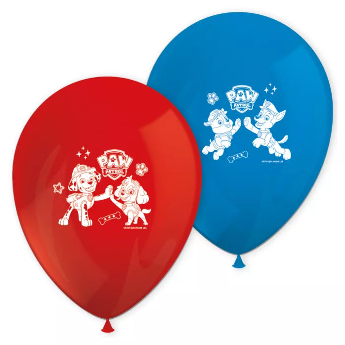 Lot de 8 ballons pat patrouille