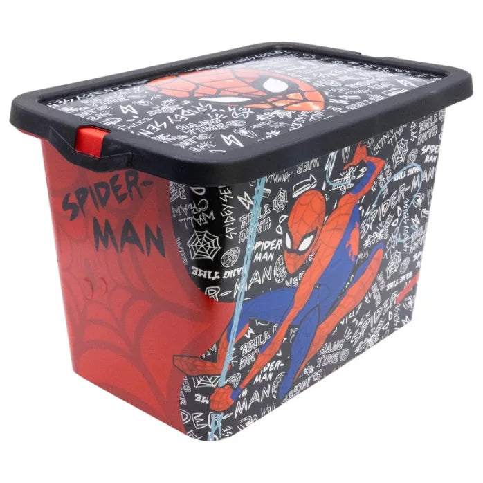 Boite de rangement plastique spiderman 7L 19 x 19,5 x 29,5 cm