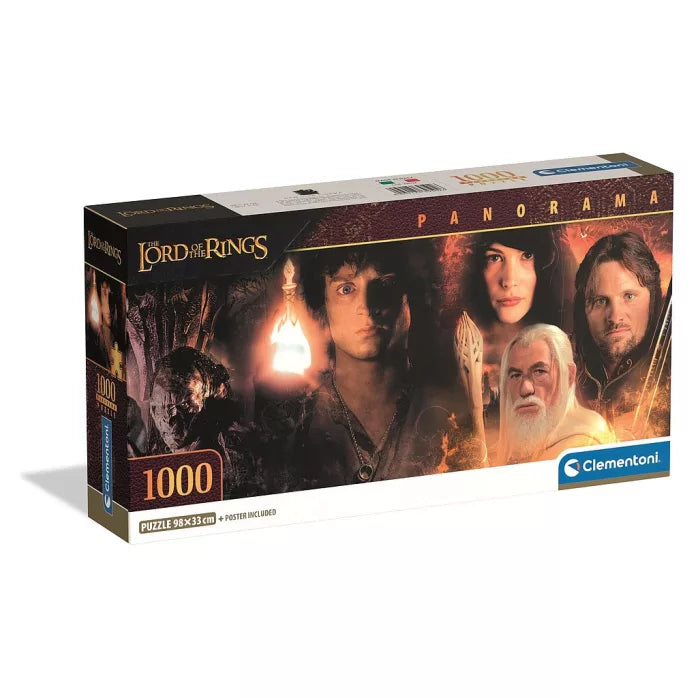 Le Seigneur des Anneaux, puzzle compact panoramique de 1000 pièces Clementoni