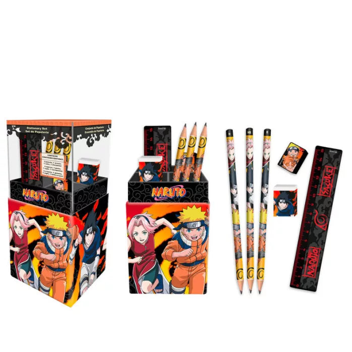 Ensemble porte crayons de bureau naruto