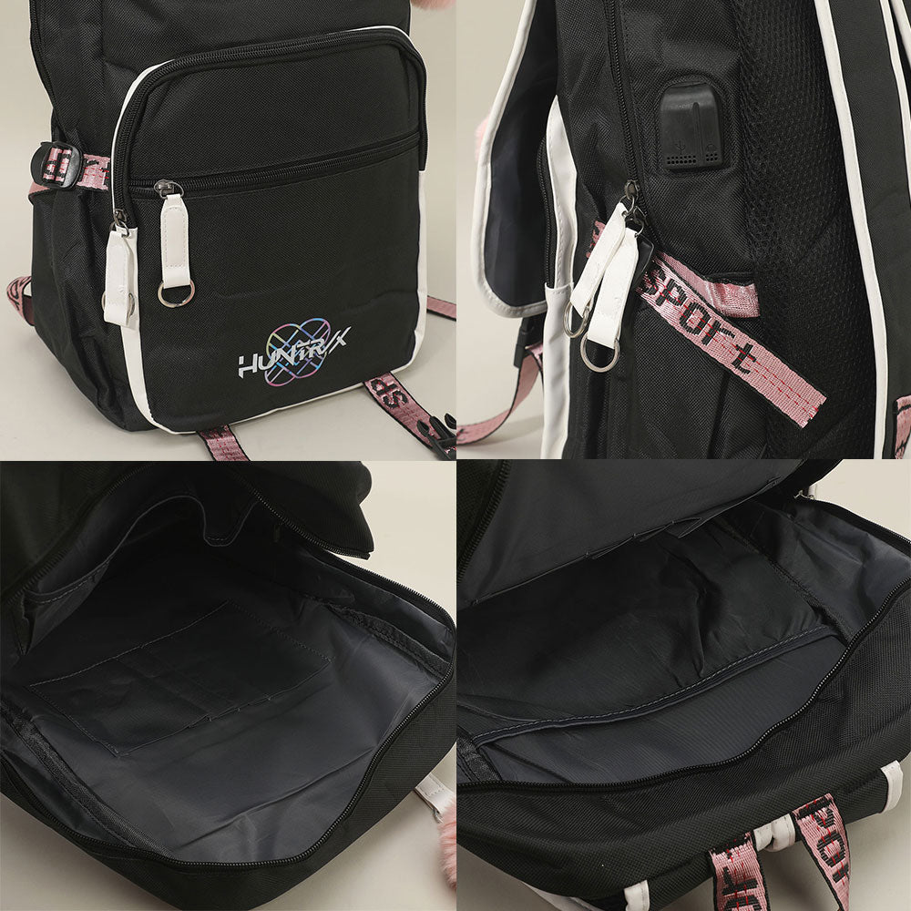 Sac à dos Pom Pom Chasseurs de Démons KPOP pour Enfants HUNTRIX