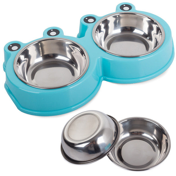 Gamelles pour chien double chat 0,3 l x 2