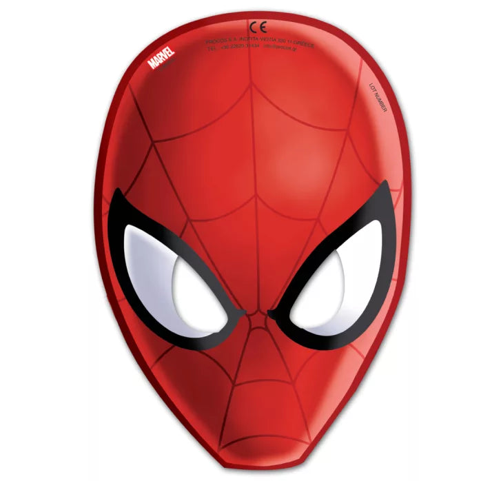 Masque anniversaire spiderman ×6