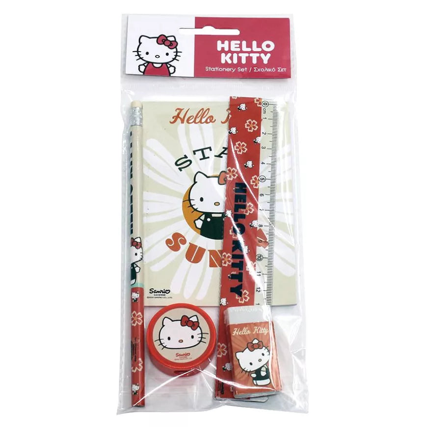 Set papeterie hello kitty 5 pièces