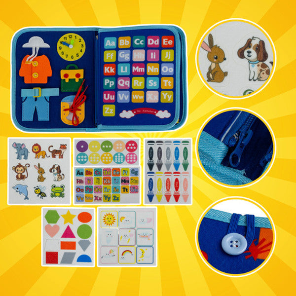 Livre de manipulation krussel Montessori 7 activités en 1