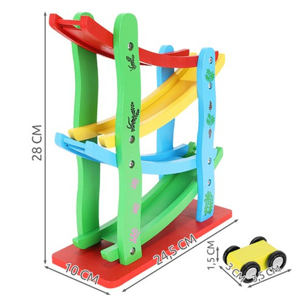 Toboggan en bois pour voiture