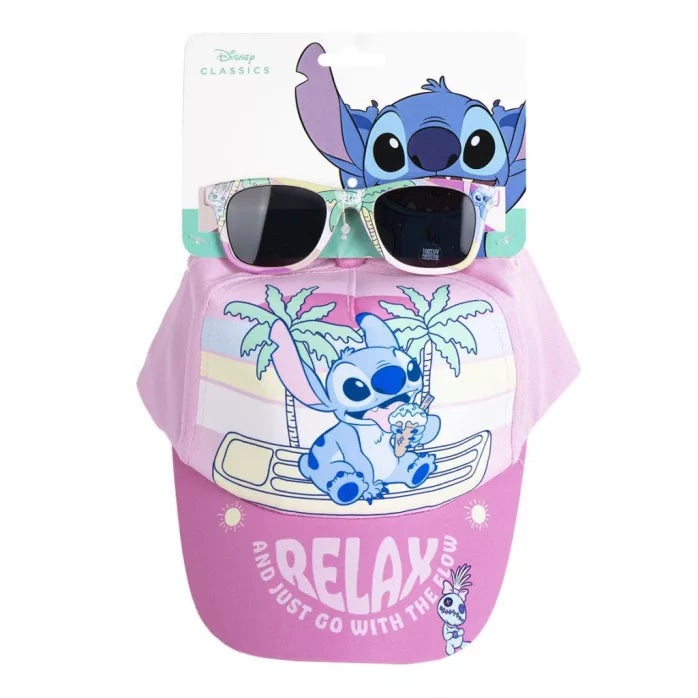 Ensemble lunettes de soleil et casquette Stitch