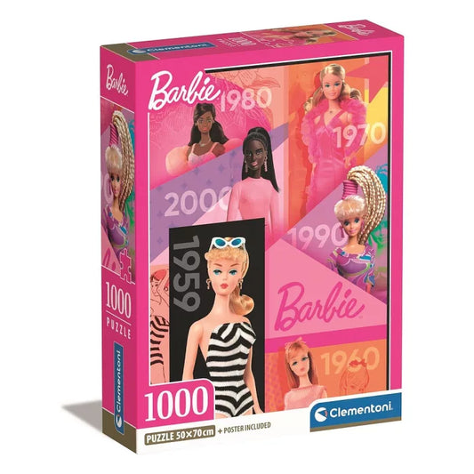 Puzzle compact Barbie Years de 1000 pièces Clementoni