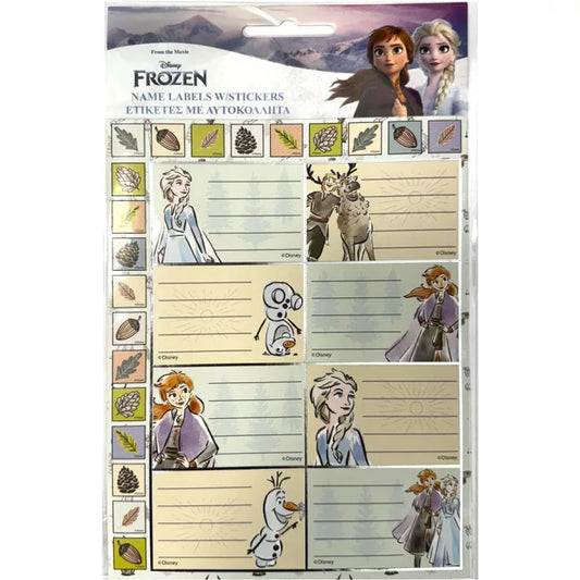 Étiquettes ×16 pour cahier reine des neiges