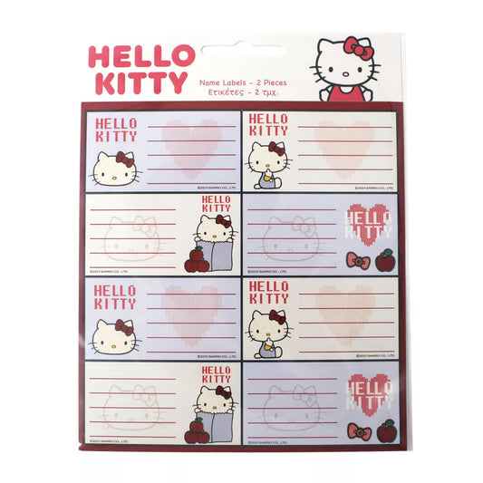 Étiquettes pour cahier ou livre Hello Kitty