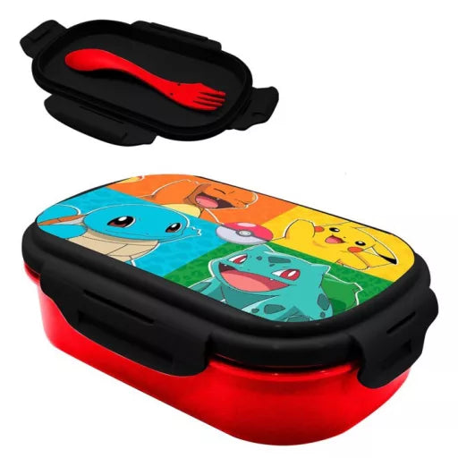 Boîte sandwich avec couverts Pokemon