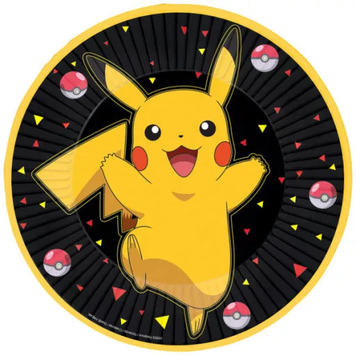 8 Assiettes Pokemon en cartons 23cm