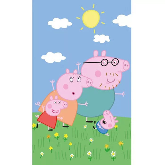 Serviette en coton visage et mains Peppa pig 30×50cm