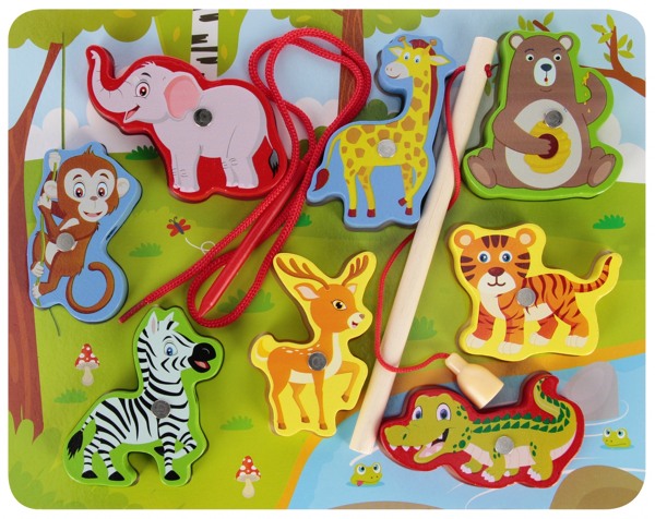Puzzle magnétique en bois Zoo