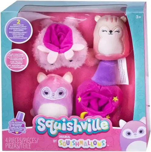 Coffret Squishmallows Squishville Mini avec 3 accessoires assortis (18,5 x 19 cm)