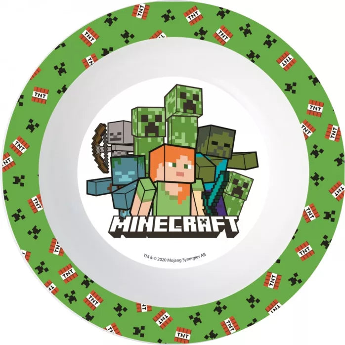 Assiette plastique Minecraft