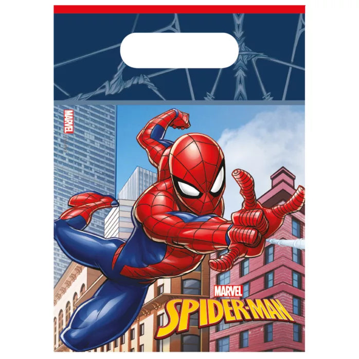 Sac cadeau anniversaire spiderman ×6