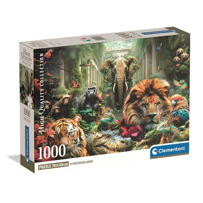 Puzzle Clementoni 1000 pièces Animaux de la Jungle Mystique