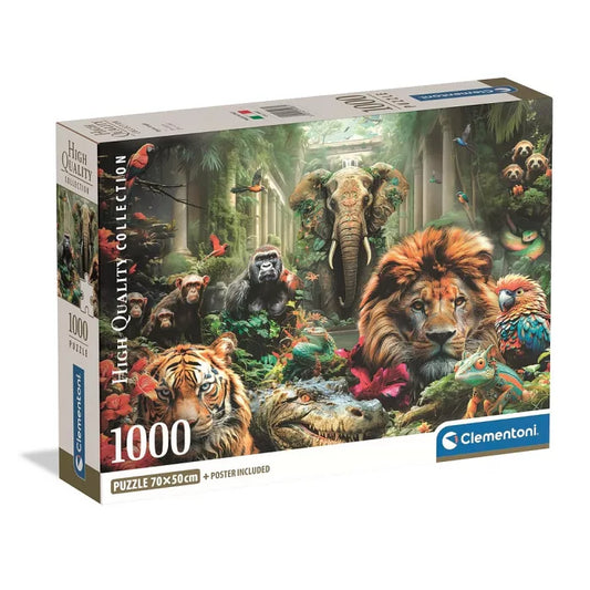 Puzzle Clementoni 1000 pièces Animaux de la Jungle Mystique