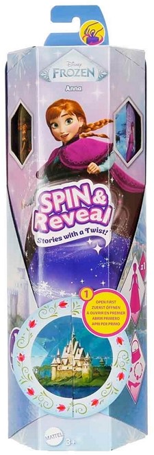 Disney La Reine des Neiges - Tourne et révèle - Poupée Elsa avec accessoires magiques, Anna