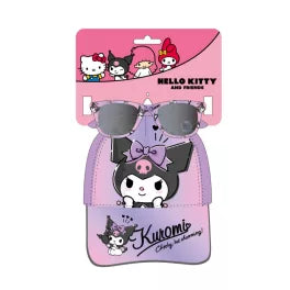 Ensemble lunettes de soleil et casquette kuromi hello Kitty