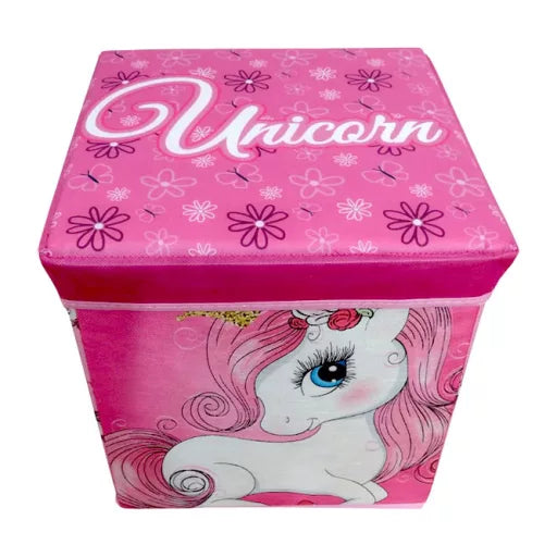 Rangement pour jouets licorne en tissu 30×30×30 cm